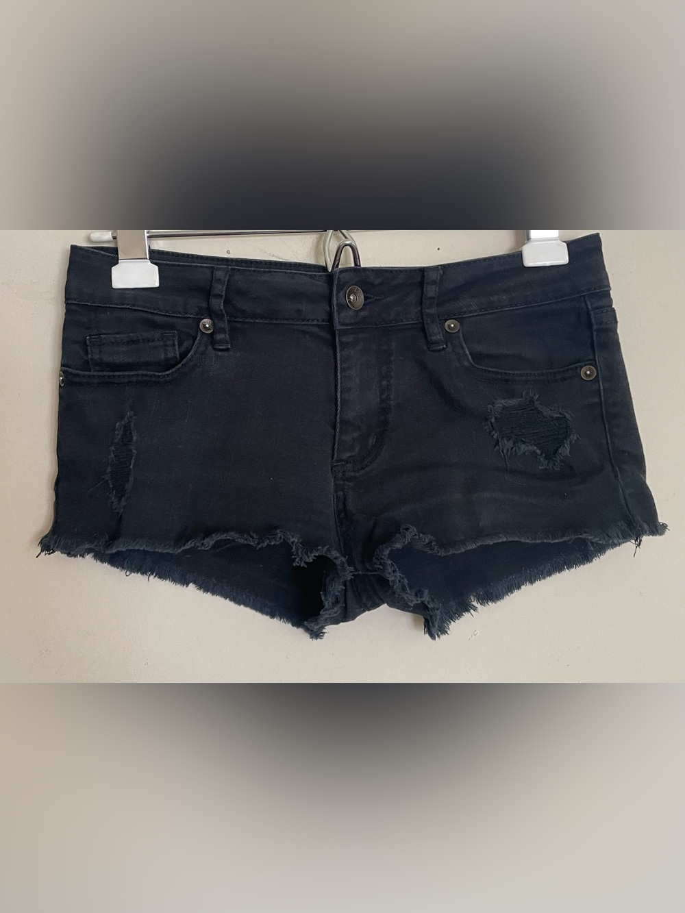 Bullhead Black Cut Off Distressed Shorts
